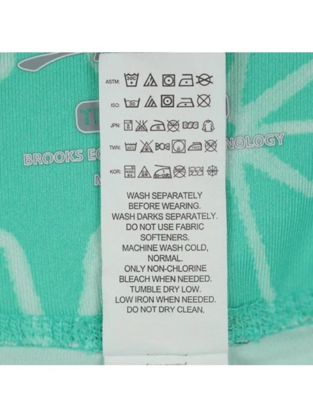 Brooks Women's XS Green White Mid Rise Capri Athletic Running Leggings